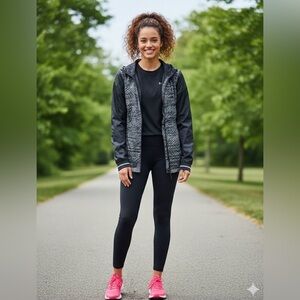 Under Armour Women's Black and Gray Patterned Windbreaker NWT
